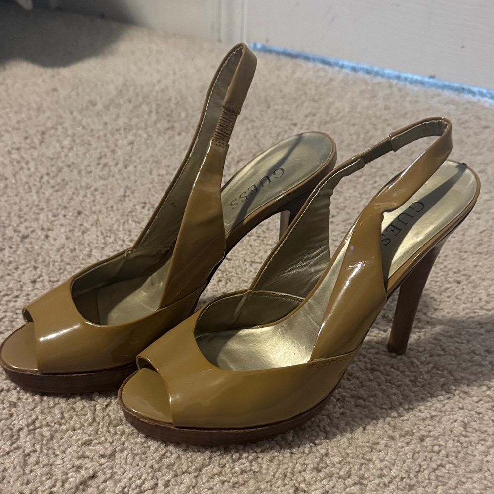 Guess Women's Brown Slingback Heels